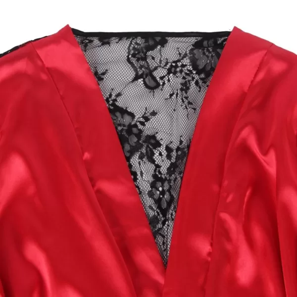 Kimono court rouge femme ronde